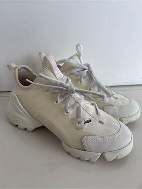 White Dior D-Connect Sneakers